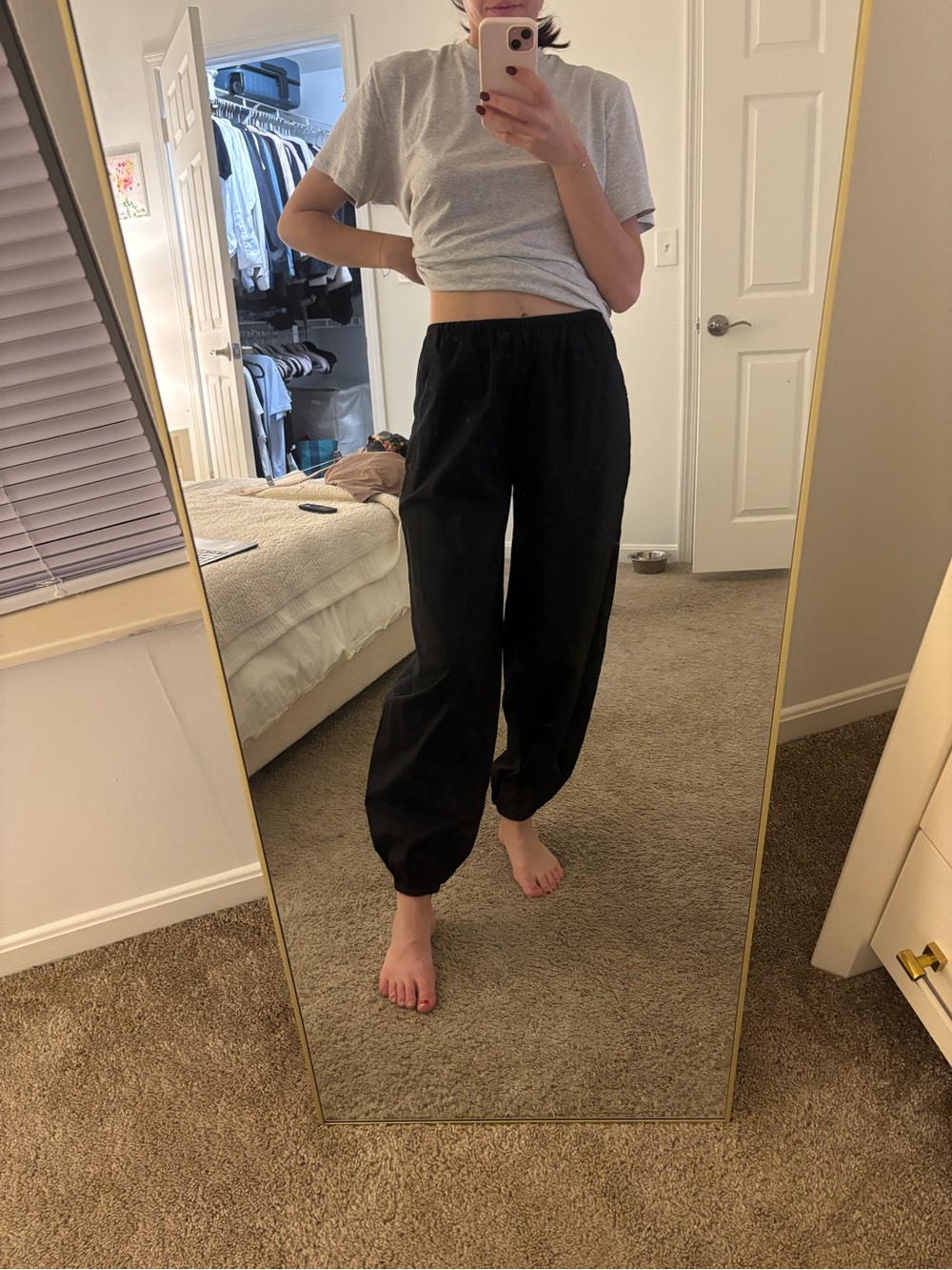 Gap cotton poplin balloon pant - size XXS